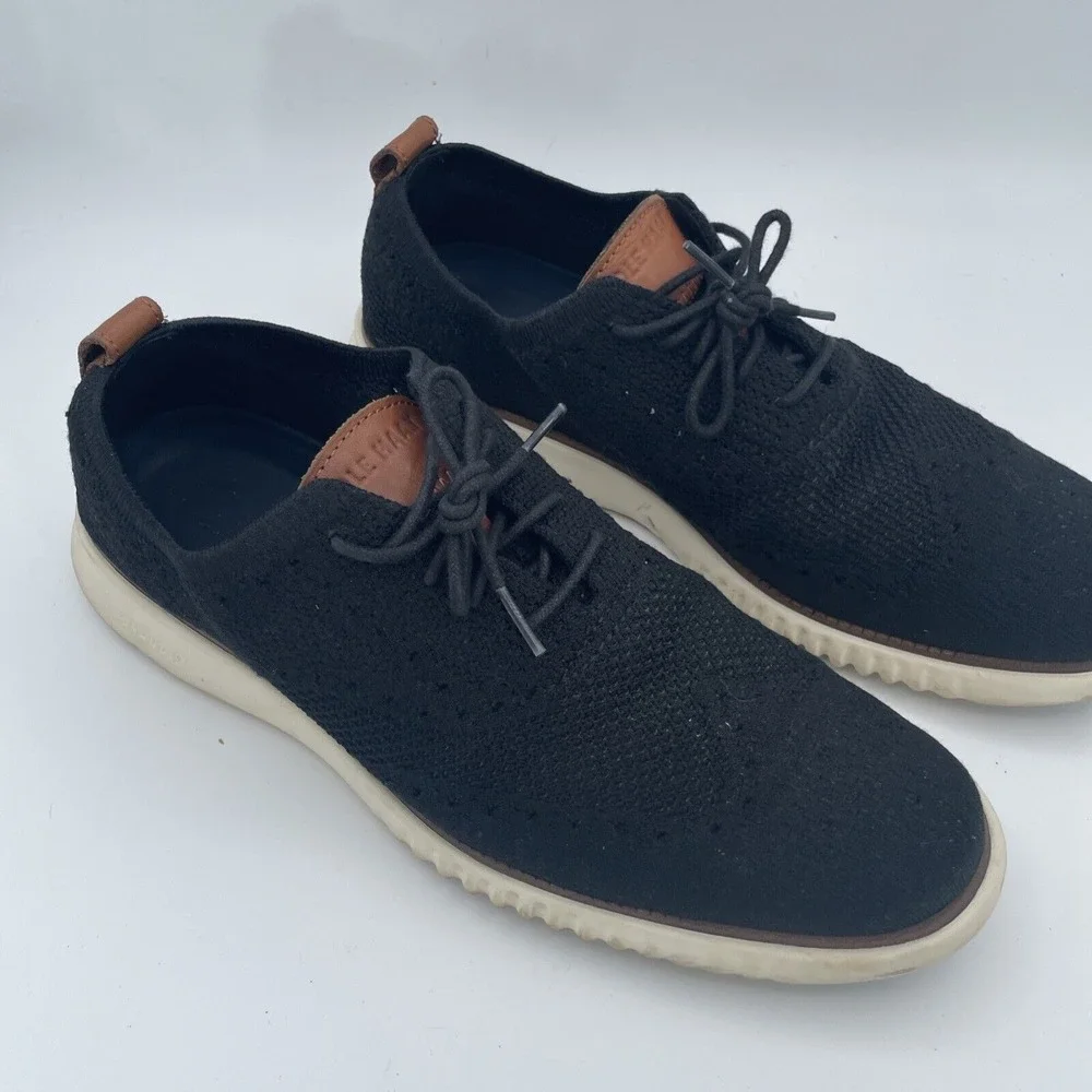Cole‎ Haan Zerogrand Stitchlite Black Oxford Shoes C27568 Mens Size 10 M